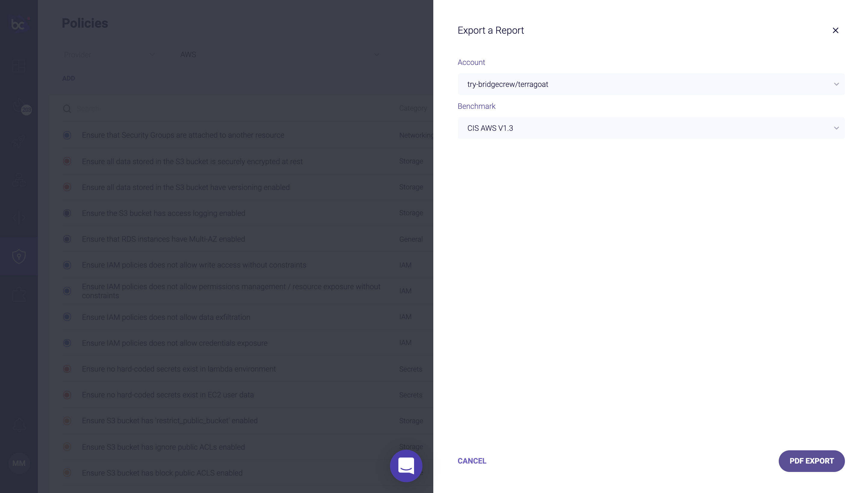 Marcas de referencia de cumplimiento