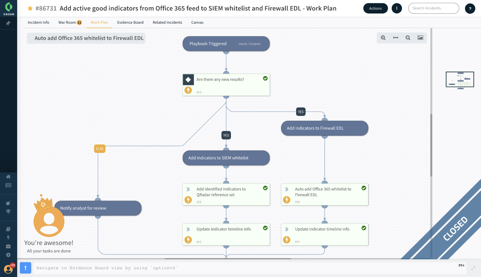 Automatización del flujo de trabajo de las operaciones de seguridad